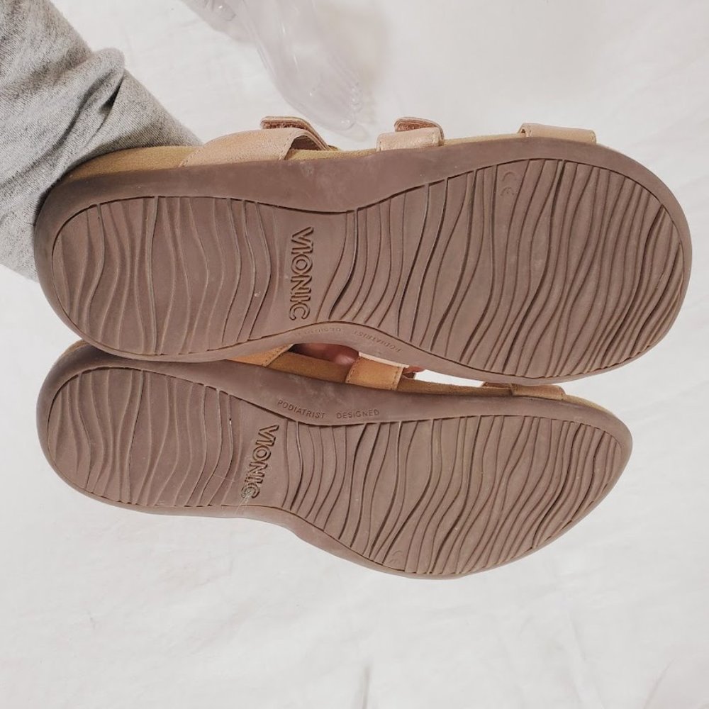 Vionic Misa Rose Gold Slides Sandals 9 Wide 9W - Picture 6 of 6